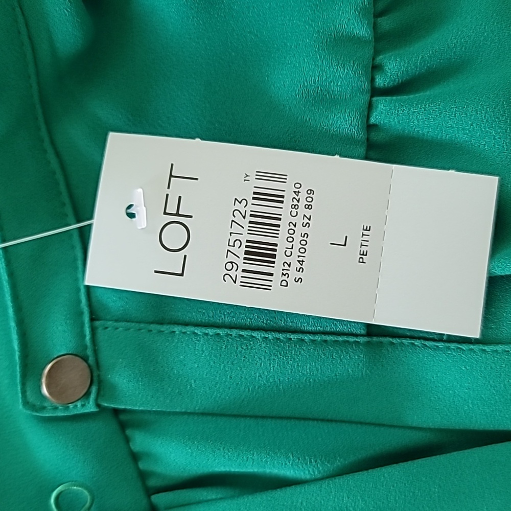 LOFT Ruffle Sleeve Split Neck Shell - Picture 11 of 13